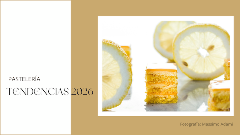 Mini pasteles de limón cítricos, tendencia de pastelería 2026.